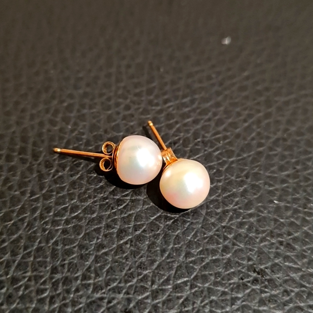 Faux pearl earrings